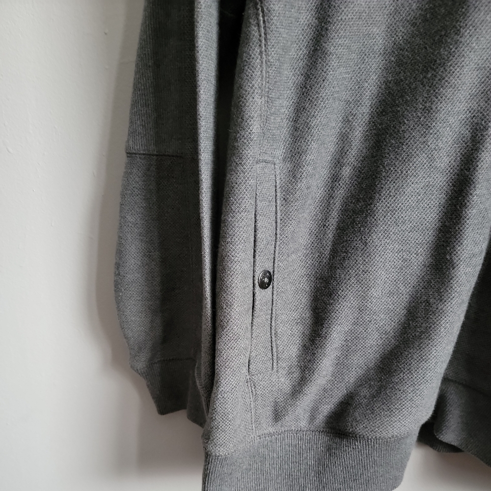 Calvin Klein Mens XL Gray Full Zip Jacket/Sweater w. Button Pockets - Picture 2 of 7